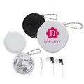 Headphone Ear Buds with Case, earbud with Keyring